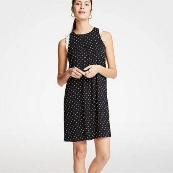 Ann Taylor Dresses & Skirts - Ann Taylor Petite Polka-dot Mini Dress Medium